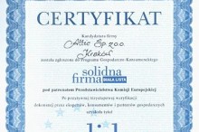 certyfikat solidna firma 2004 skład budowlane attic