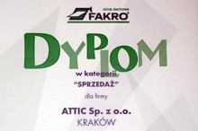 dyplom sprzedaż 2005 fakro składy budowlane attic 