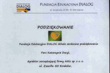 podziękowanie fundacja dialog centrum budowlane attic