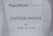 podziękowanie isoroc polska attic składy budowlane