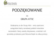 podziękowanie pomoc fundacja Mimo Wszytko Anna Dymna centrum budowlane attic