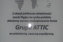 podziękowanie rigips wieloletnia współpraca attic centrum budowlane