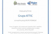 podziękowanie wspólna pomoc fundacja Mimo Wszytko Anny Dymnej attic składy budowlane